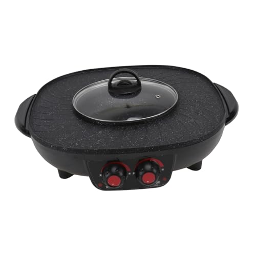 Ciieeo Electric Hot Pot Bbq Grill Smokeless Non-stick Roasting Pot Teppanyaki Cookware for Home Restaurant Use
