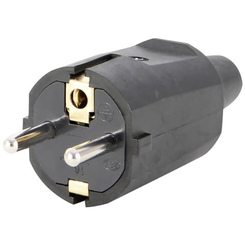 Spina con contatto di protezione (con protezione antipiega * allentata * 16 A * 250 V * norma CE Gemaess + VII * IP 20 * Bi)