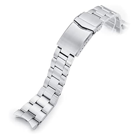 Strapcode Watch Bracelet 22mm Super-O Boyer 316L Stainless Steel Watch Bracelet compatible with Orient Kamasu Cover