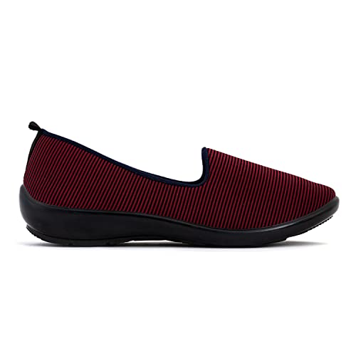 Image of Khadim's Maroon Women Casual Shoe | Slip On | Sneaker