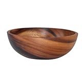 TOYANDONA Cuenco de Madera para Ensaladas y Frutas Bol Práctico y Resistente Apto para Uso Doméstico y Reuniones Familiares