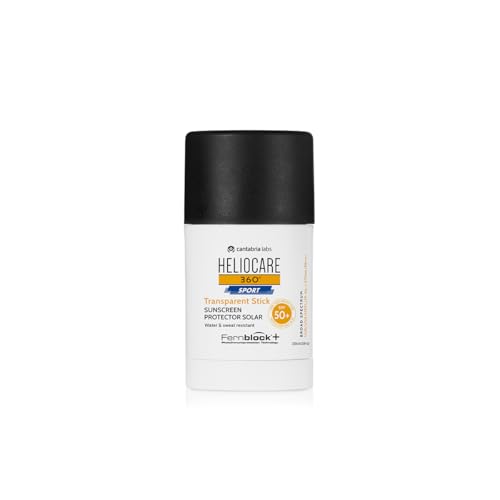 Cantabria Labs - Heliocare 360º Sport Transparent Stick SPF 50+ - 25g - Alta Fotoprotección Facial - Resistente al Agua y Sudor - Ideal para Deportes al Aire Libre
