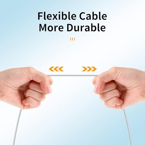 Image of Sounce 80W Flash USB Type C Charging Cable for Vivo V30 /V29 /V28 /V27 /V25 /V23e /V23 pro /V21 5G /Iqoo Neo 9 pro /12 5G /Neo 7 pro /Z7 /Z7S /Z6 Lite /11 /Z6 44W /T2, Data Sync & Fast Charging Type-C Cable - White