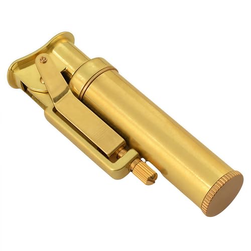 SCGHBK Kerosene Trench Lighter Vintage Metal Portable Refillable Lighter Gold