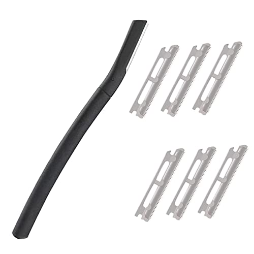 minkissy Men's Eyebrow Razor Kit Portable Eyebrow Trimmer Storage Case Replacement Blades Shaver for Face Hair Precision Grooming Tool for Professional and Home Use