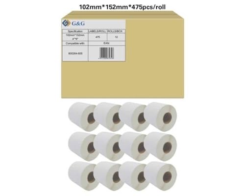 Zebra 800264-605 G&G Évitez les erreurs de livraison avec ces étiquettes thermiques 102x152