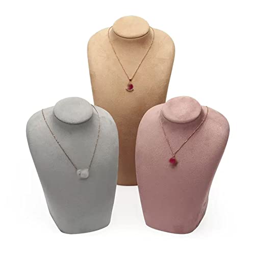 Buste collier en velours gris : fini les chaînes emmêlées