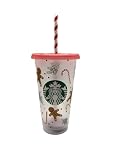 STARBUCKS Winter 2025 Festive Christmas Gingerbread Man Reusable 24oz Cold Cup