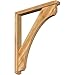 Ekena Millwork BKT0402X32X38LEC03RWR Legacy Arts and Crafts Rough Sawn Bracket w/Offset Brace, Western Red Cedar