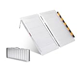 Euker（ユーカー） アルミ 車椅子 スロープ 段差スロープ 折りたたみ 段差解消 長さ61Cm*幅74Cm 介護用 滑り止め 持ち運び 玄関 階段 室内外