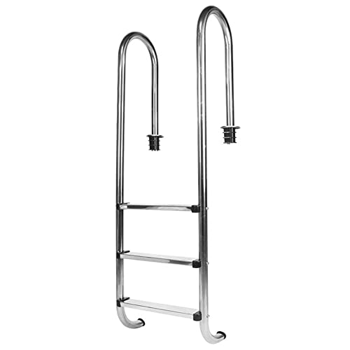 Escalera para piscina de 3 peldaños de acero inoxidable miniatura 1
