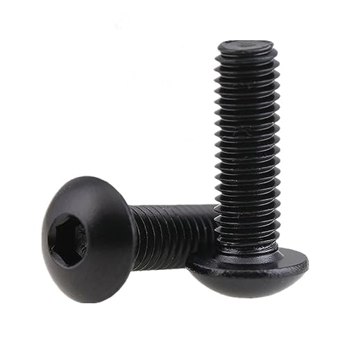 M3*8mm Black Metal Bolts, Hex Socket Head Zinc Plating 304 Stainless Steel Bolts Screws