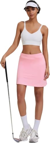 Image of Nora Nico Women's & Girls High Rise Flared Skorts Stretchy Opaque Skater Skirts with Shorts with Side Pocket