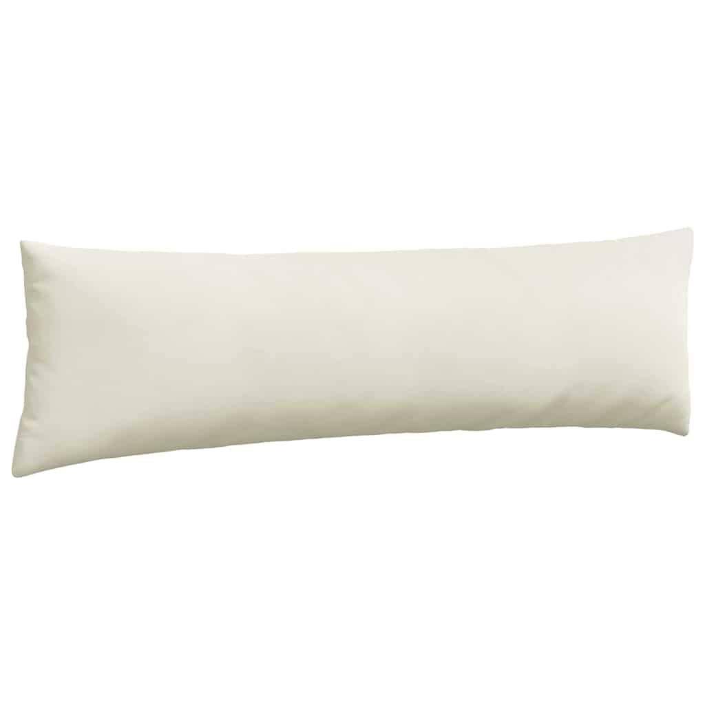 Cuscini da Divano 2 pcs Crema 145 x 40 cm Tessuto in Cords con Fibra di Poliestere Imbottitura Morbida Sfoderabili per Soggiorno Camera Studio Comfort Ergonomico