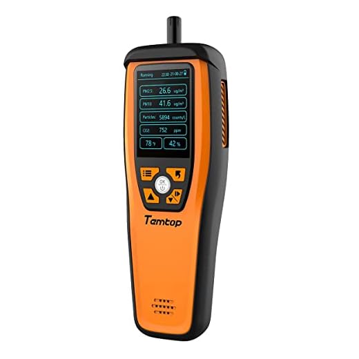Temtop M2000C Air Quality Monitor PM2.5 PM10 Particles CO2 Temperature Humidity settable Audio Alarm Easy Calibration