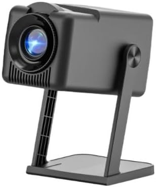 Smart Projector 1080P Full HD 4K Support, Outdoor Projector WiFi 6 BT 5.0 300ANSI 180°Rotatable Projector (Black)