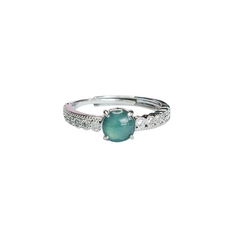 Bague d'eau bleue en jadéite naturelle pour sublimer votre style lors de toutes les occasions