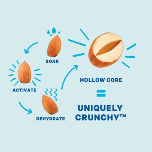 Image of Daily Crunch Sprouted Almonds, 4oz Pantry Resealable Bags (Family Pack, 5 Pack) (Packaging May Vary, Contains: Dill Pickle, Cocoa and Sea Salt, Turmeric and Sea Salt, Nashville Hot,Cherry Berry)