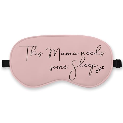 Qlmx This Mama Needs Some Sleep Eye Masks for Sleep - Silk Eye Mask for Mother's Day Gifts, Blindfold Adjustable Sleep Mask, Mama Needs Some Sleep Masks for Women, Sleeping Mask Gifts for Mom