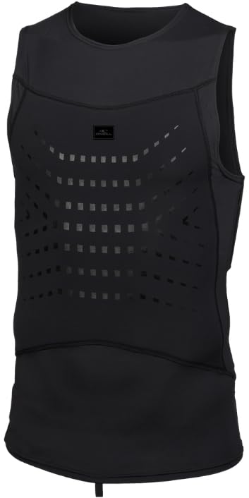 ONeill Traje de neopreno para hombre, chaleco de jaula acanalada, color negro, transpirable, colocación estratégica de costuras