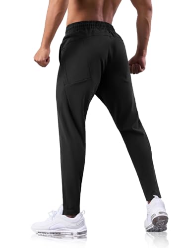 Men's Sweatpants with Zipper Pockets Joggers Athletic Running Workout Gym Stretch Tall Track Pants