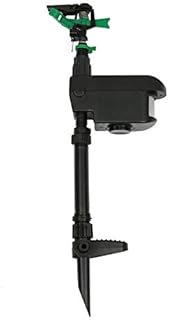 BJTDLLX Solar Repellent Water Sprinkler Spray, Scarecrow Motion Activated Animal Sensor Repeller Outdoor Lawn Yard Water Sprinkler -30 feet Range