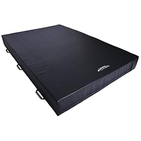 Grevinga Weichbodenmatte RG 23/25 kg/m³ nach DIN EN 12503-1 Typ 8 | Fallschutz | Turnmatte | Weichboden (200 x 150 x 30 cm, Schwarz) Cover