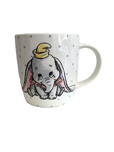 Disney Dumbo Elephant - Taza (400 ml), color blanco