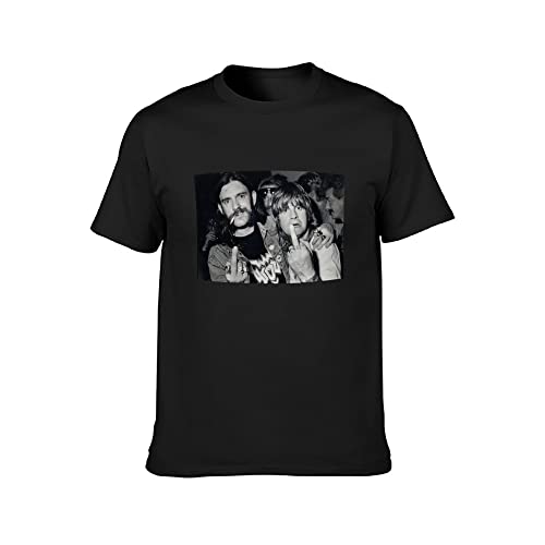 Lemmy Middle Finger Vintage Photo Music Fan T-Shirt Black Graphic Unisex Tee Shirt XL