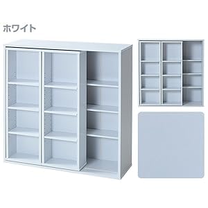 Amazon｜本棚 ダブルスライド 大容量 連結可能 幅90 奥行29 高さ92 cm