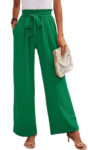 MorFansi Damen Weite Bein Hose Hohe Taille Leichte Sommerhose...