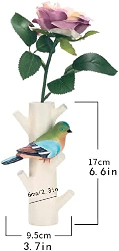 Ganchos de pared para abrigos resistentes con diseño botánico de aves 3