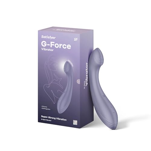 Satisfyer G-Force | G-Punkt Vibrator | 19cm | 50 Vibrationskombinationen | Wasserdicht (IPX7) | Wiederaufladbarer Akku | Hautfreundliches Silikon, Farbe:violett