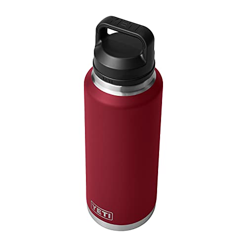 Image of YETI Rambler 46 oz Bottle, Leakproof, Vacuum Insulated, Stainless Steel with Chug Cap, Harvest Red