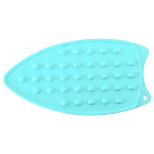 NULYLU Alfombrilla de Silicona para Planchar 2 Piezas, Aislante Térmica Gruesa, Resistente al Calor y Antideslizante, Color Verde Azulado, Soporte Multiuso para Hogar y Cocina