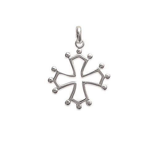 Pendentif Croix Occitane argent 925 Tata Gisèle bijou anti-ternissement