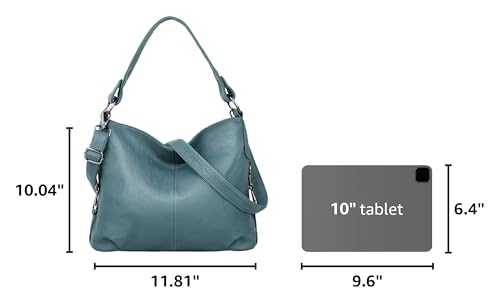Image of YALUXE Women's Real Leather Shoulder Bags Hobo Handbag Purse Crossbody Bag