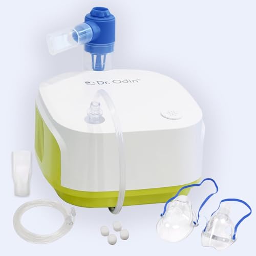 Image of Dr. Odin ONG 101 Smart Portable Nebulizer | Whisper-Quiet Operation | Pediatric to Adult Use | Compact & Efficient Design | Proudly Made in India | Stylish (White & Green)