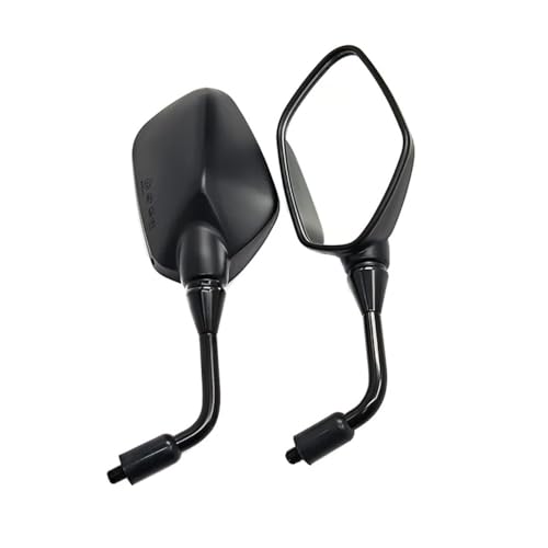 Espejos retrovisores para motocicleta negros y espejo lateral para manillar de scooters