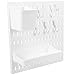 LIFKOME 1 Set Peg Board Key Holder Pegboard Wall Shelf Floating Shelf Entryway Mail Organizer Pegboard Kit Pegboard Storage Shelf Plastic White Office Desk Wall Hanging