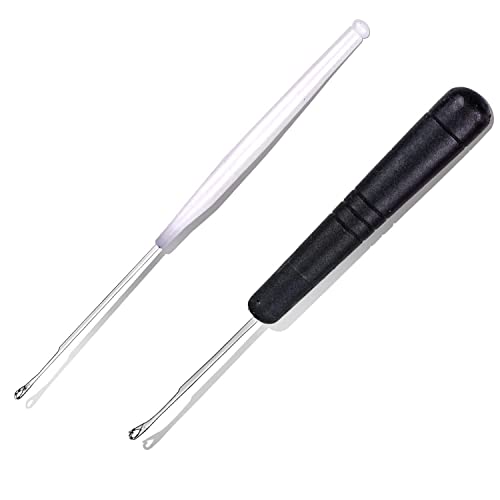 10 Pieces Latch Hook Crochet Needle Hook Include 2 Wooden Bent Latch Hook 8 Plastic Curl Crochet Needle For Kids Adults Braid Hair Carpet Making #TOP4