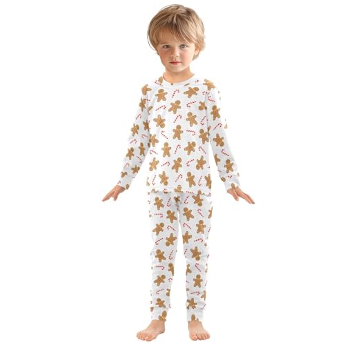 Long sleeve Pajamas Christmas Cookie Gingerbread Man Jammies Pjs Cotton Pajama Sleepwear Sets3