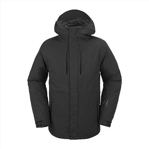 Volcom Jaqueta de inverno masculina padrão V.CO OP com isolamento para snowboard esqui, preta S4