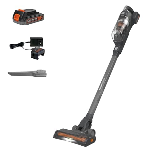 BLACK+DECKER POWERSERIES+ 20V MAX Cordless Vacuum Cleaner, Stick Vacuum Rechargeable with LED Floor...