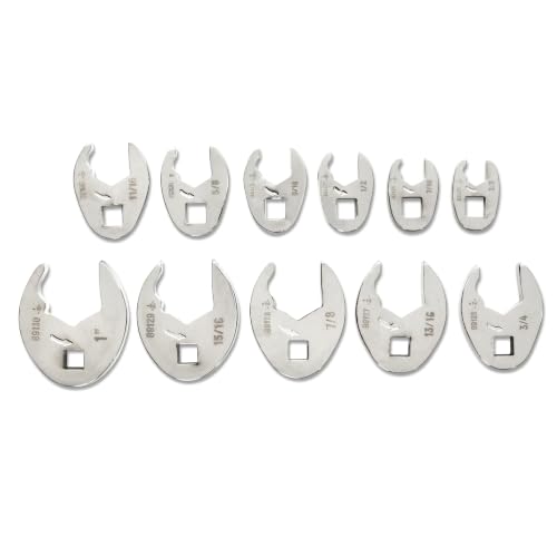 GEARWRENCH 11 Pc. 3/8' Drive Ratcheting Crowfoot Wrench Set, SAE...