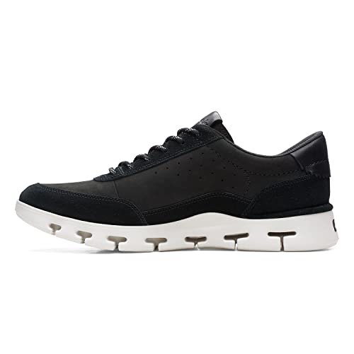 Image of Clarks Mens 26166010-black Comb Sneaker