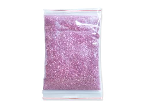 Polvo de purpurina 100 g - Calidad cosmética para el cuerpo, uñas y decoración (rosa bebé, rosa)
