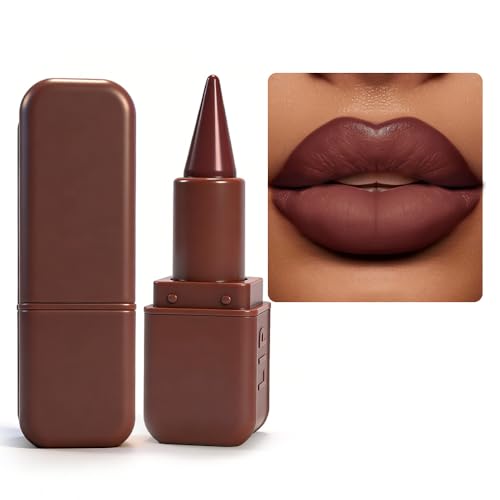 Image of BAISEN DIARY 2-in-1 Gradient Lip Liner and Lipstick Lip Combo Set - Achieve Flawless Contour and Gradual Ombre Effect with Easy-to-Use Crayon Form and Cone Tip (04 Cinnamon Latte, 1)