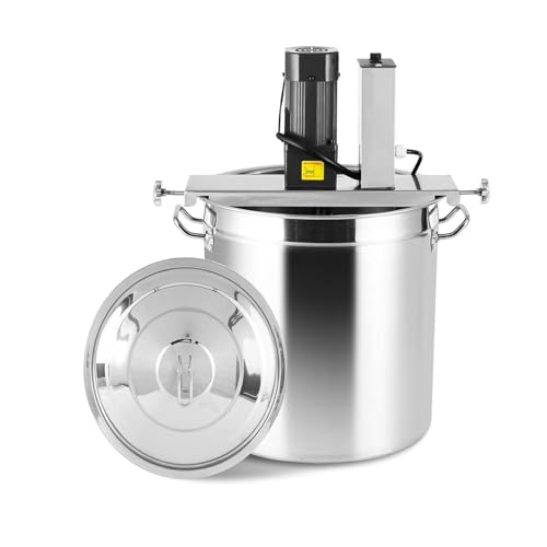 Batidora eléctrica de pie con raspador, paleta agitadora de 4 cuchillas, velocidad ajustable, portátil para cocinar, mortero y hacer mermeladas