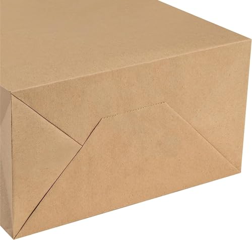 Image of Aakriti Gift Bags - Brown Paper Bags With Handles for Wedding, Party Favors, Kraft Grocery Shopping, Retail Merchandise (8.5 inchx4.5 inchx11 inch, Pack of 25)